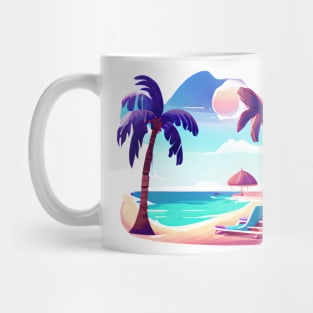 Summer lover, beach, palm trees. Mug